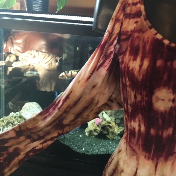 ❌Sold Tie-dyed cold shoulder shirt❌sold❌ - Picture 2 of 10